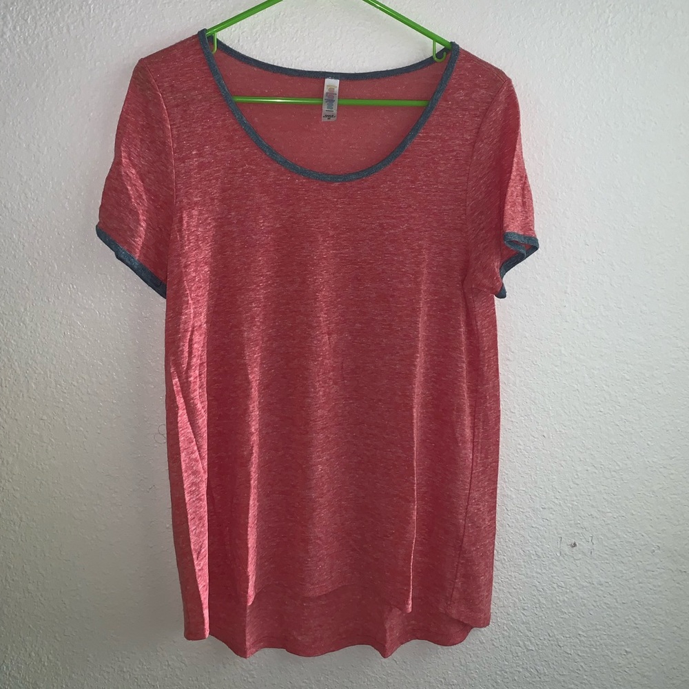 Coral- pink short sleeve lularoe